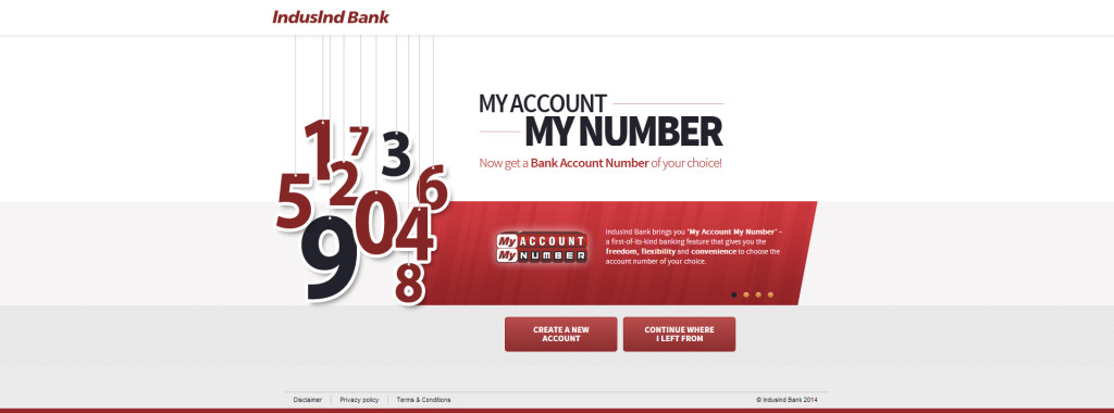 how can i know my indusind bank account number by sms